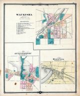 Waukesha, Oconomowoc, Pewaukee, Wisconsin State Atlas 1878